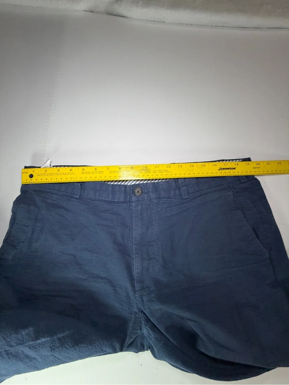 Brooks Brothers Clark Navy Seersucker Chinos - Classic Straight Fit